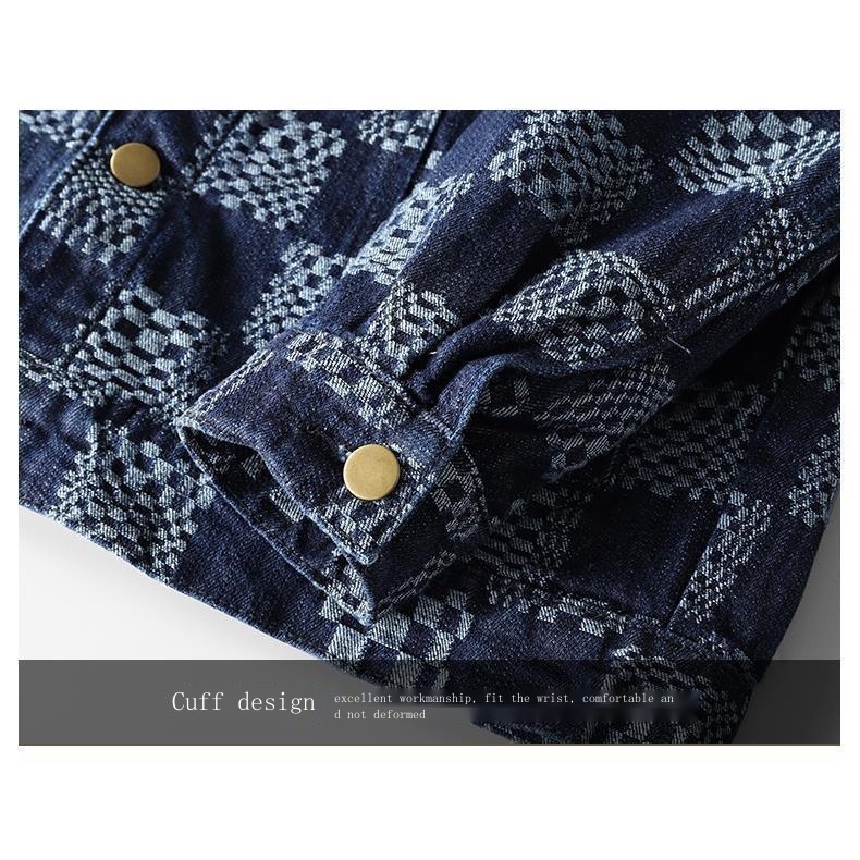 Áo Khoác denim Dáng Rộng Họa Tiết Caro Thời Trang Thu Đông Chất Lượng Cao Cho Cặp Đôi