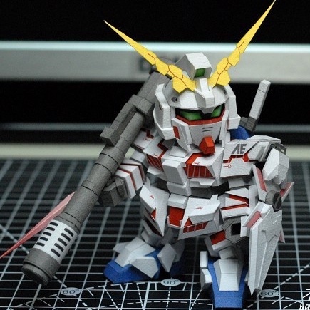 Mô hình giấy 3D  SD Gundam RX-0 Unicorn
