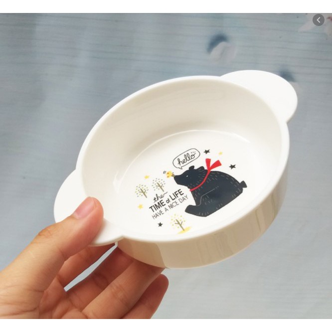 Bát Ăn Dặm Cho Bé Có Quai Cầm Nakano - Nội Địa Nhật Bản