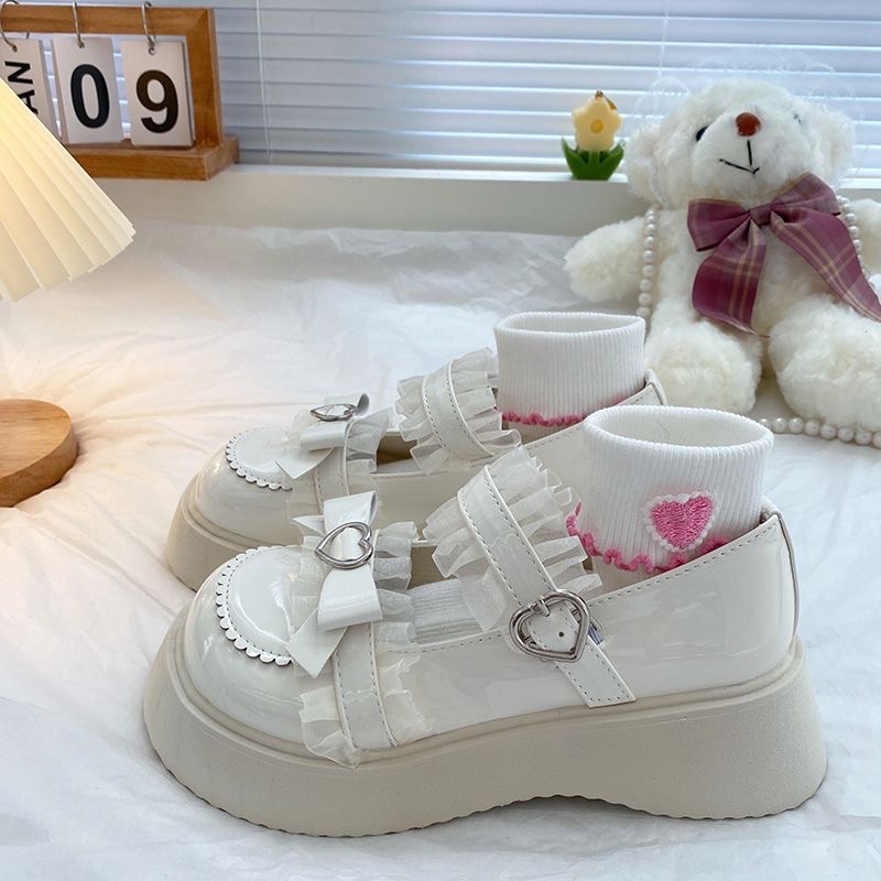 SẴN  GIÀY LOLITA NƠ PHONG CÁCH TIỂU THƯ DỄ THƯƠNG ĐÁNG YÊU ĐẾ CAO 5CM