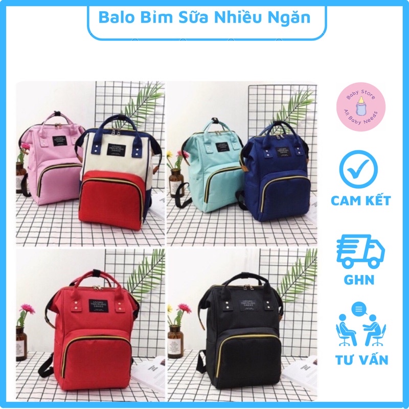 Balo Bỉm Sữa Nhiều Ngăn Tiện Dụng