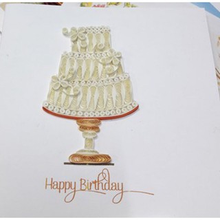 THIỆP HANDMADE HAPPY BIRTHDAY( THIỆP QUILLING)