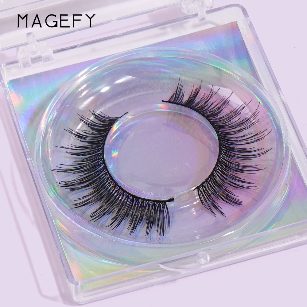 Hộp cặp lông mi giả MAGEFY tự nhiên cong và dày dành cho làm đẹp