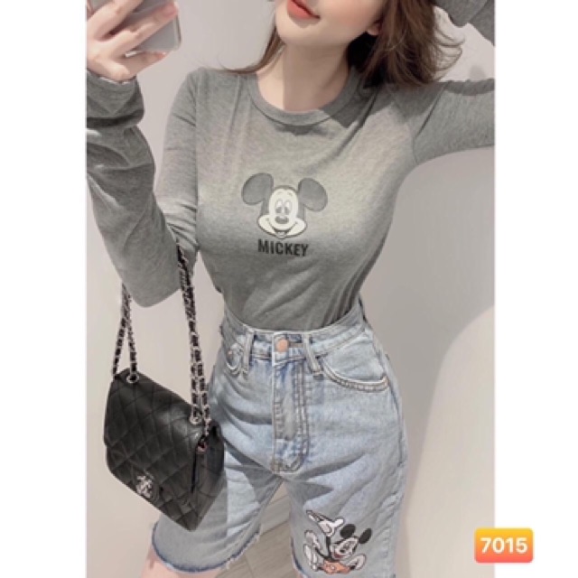 Quần jean ngố mickey mã 7015 kèm ảnh thật
