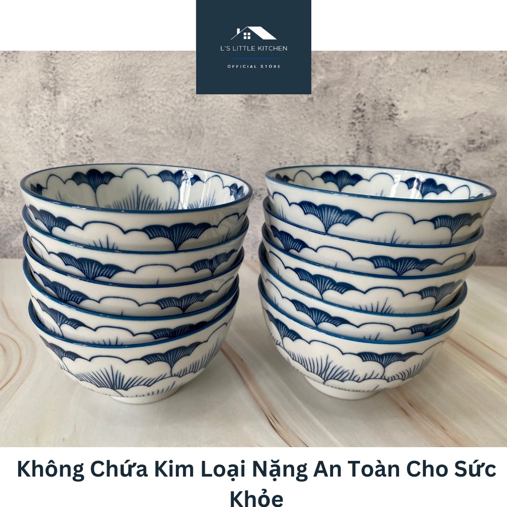 Bộ 10 Chén Ăn Cơm Bát Tràng Cao Cấp, Bát Cơm Cổ, Chén Cơm