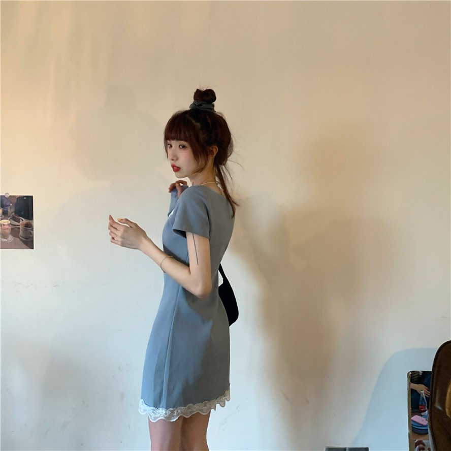 Women's dresses/knee-length skirts//bag hip skirts/lace stitching dresses/Slim fit with A-line skirt skirt/ | BigBuy360 - bigbuy360.vn