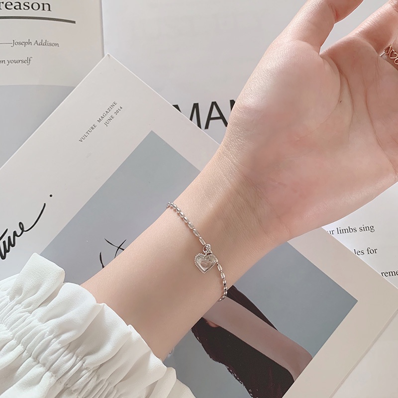 Vòng Tay Hình Trái Tim Phong Cách Hàn Quốc Thời Trang Cho Nữ