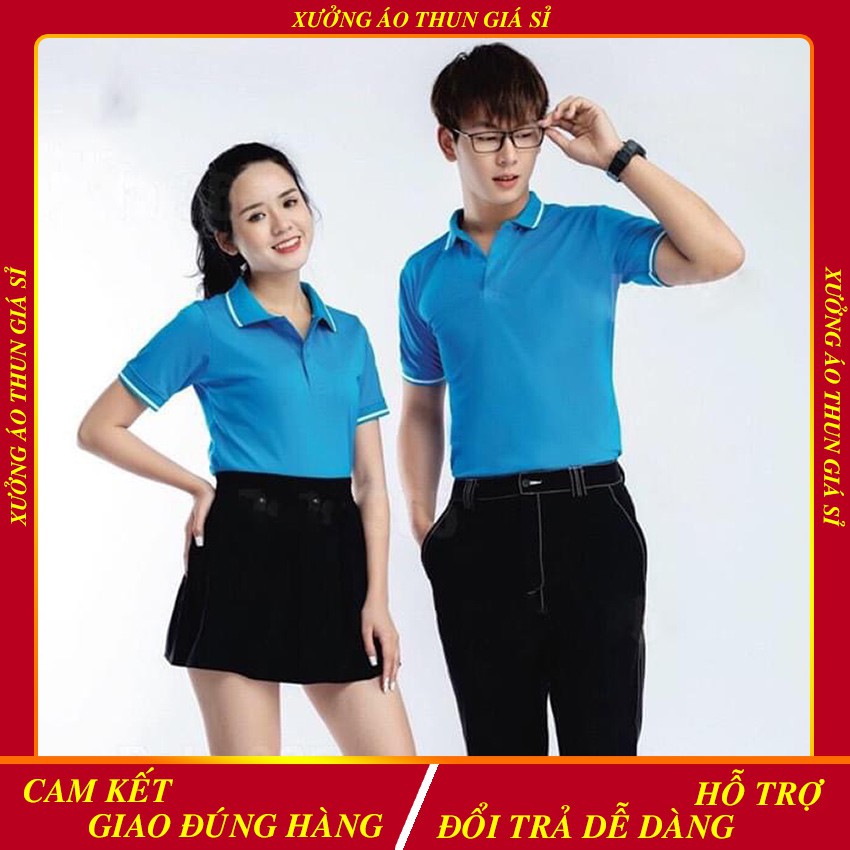 COMBO 3 Áo Polo Nam - Áo Thun Cá Sấu Mè 4 chiều Cổ Bẻ Sọc Ngang