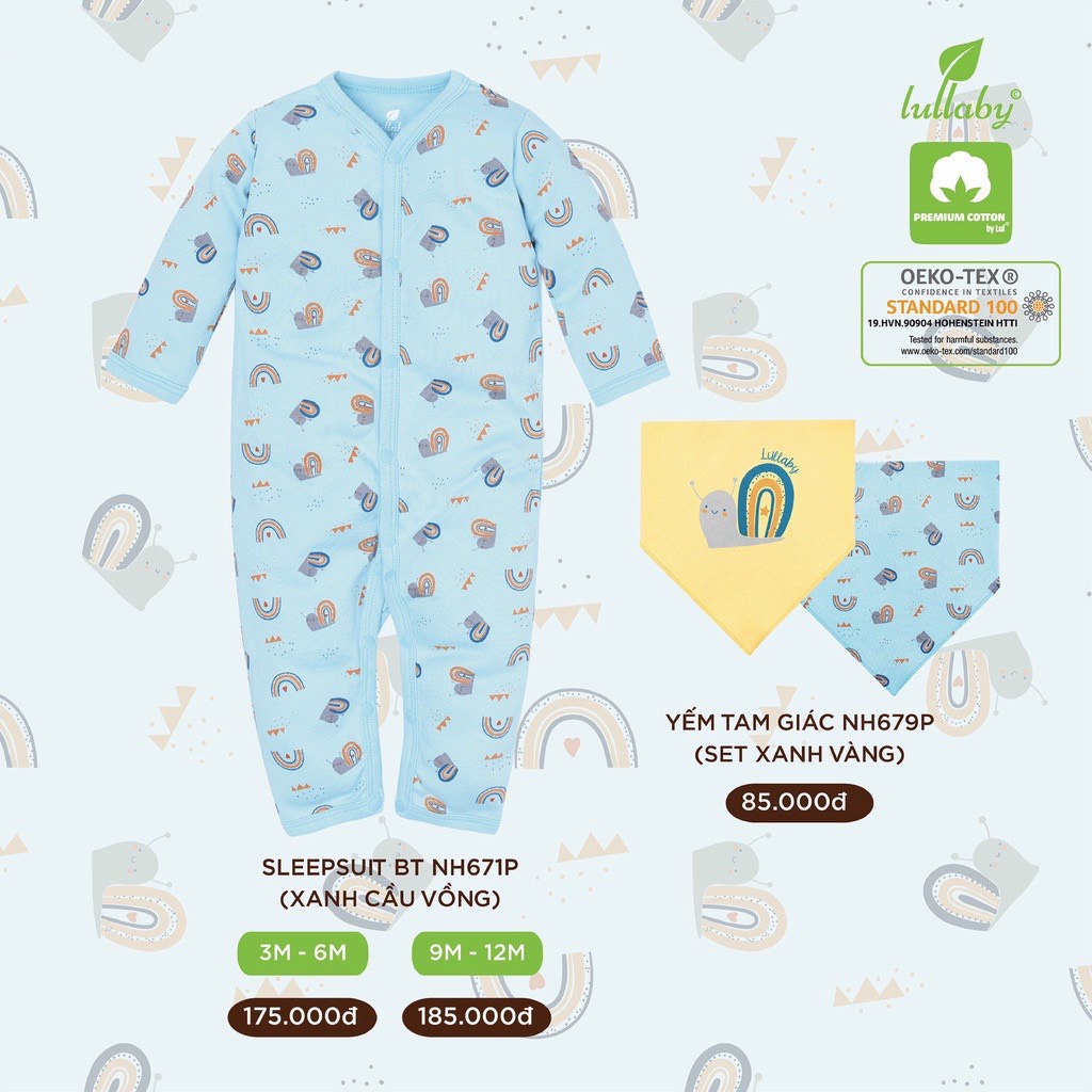 Body sleepsuit họa tiết Lullaby cho bé NH671P