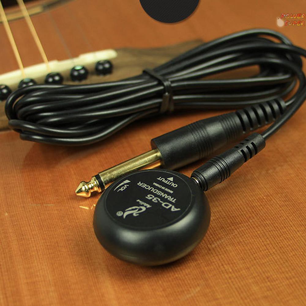 PSUPER AD-35 Mini Sound Pick-up Piezo Amplifier Transducer Stick Piezo Pickup for Acoustic Guitar Ukulele Violin Cello Banjo