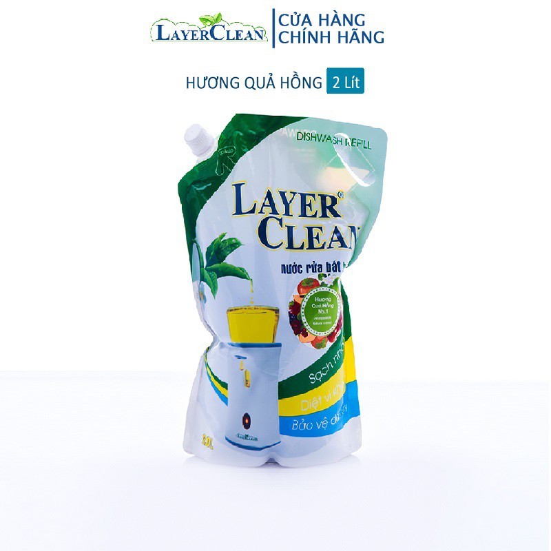 Nước rửa chén hữu cơ LayerClean - túi 2L tiết kiệm