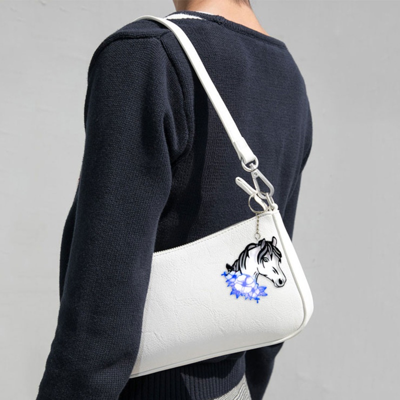 Khuôn Silicon Làm Móc Khóa / Ba Lô / Mặt Dây Chuyền Hình Đầu Ngựa / Hoa Bằng Epoxy Diy