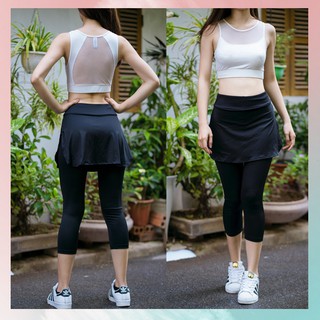 Bộ Tập Cao Cấp Quần Váy LửngTập Gym - Yoga - Zumba Lagomsport
