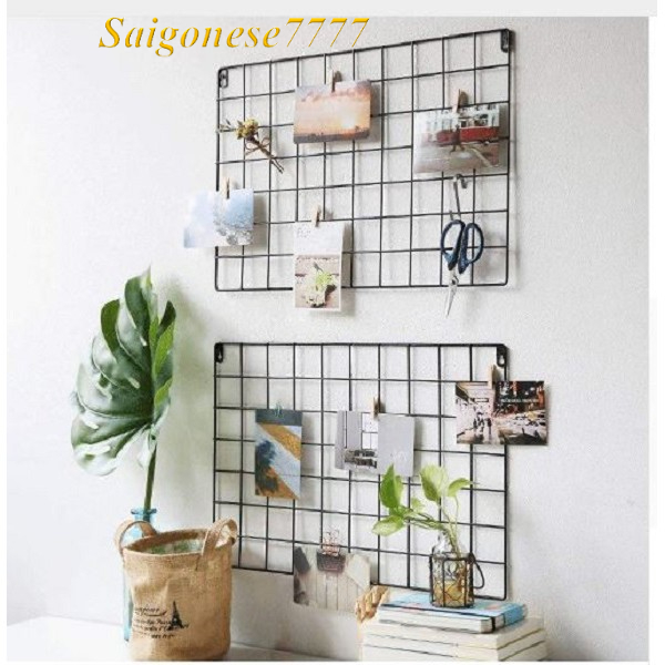 (Chọn Màu) 4 Khung Hình Lưới Sắt Nghệ Thuật Trang Trí Decor Nhà Phòng Ngủ Siêu Xinh Picture Frame