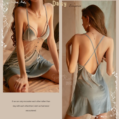 [Hỏa Tốc, Bảo Mật] Váy Ngủ Sexy Gợi Cảm Đầm Nhung Lụa 2 Dây Phối Ren Quyến Rũ Cao Cấp Sang Trọng  - Mã VN011