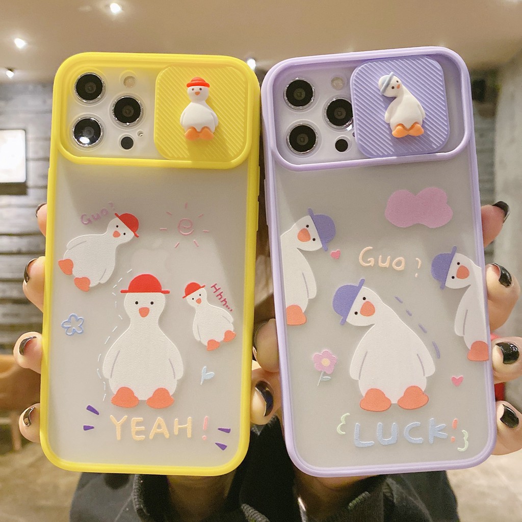Ốp Lưng Họa Tiết Chú Vịt Dễ Thương Cho Iphone 12 Pro Max 11 Pro Max Xs Max Xr X 7 8 Plus