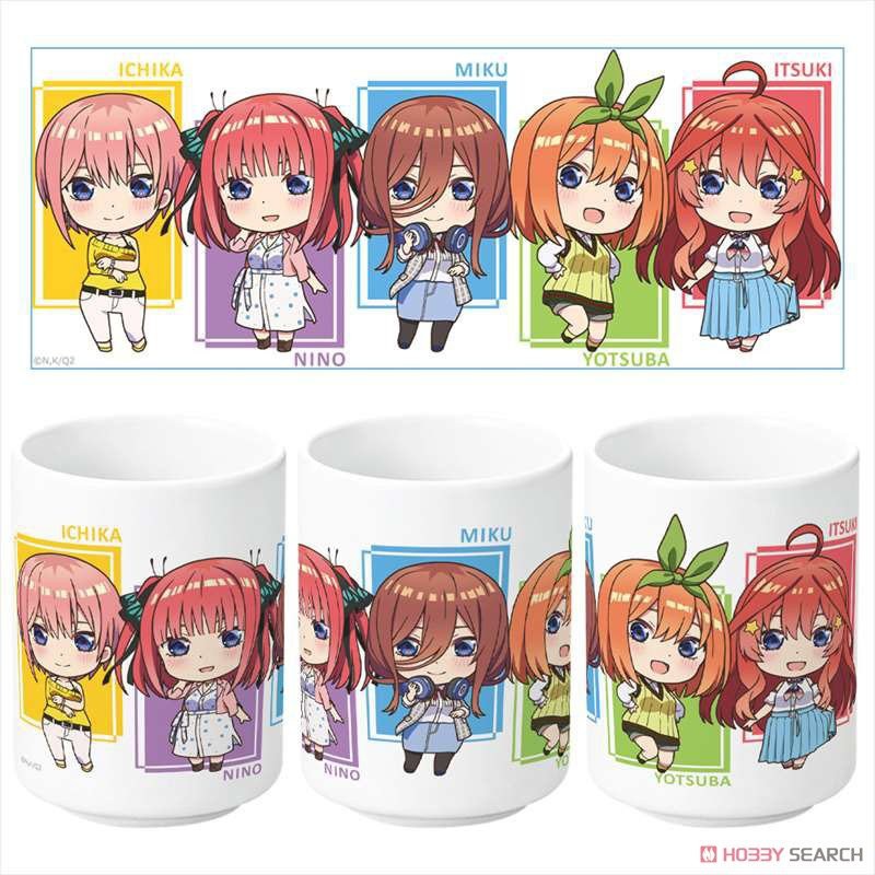 Cốc sứ trắng in hình GOTOUBUN NO HANAYOME Nhà Có Năm Nàng Dâu anime chibi dễ thương xinh xắn