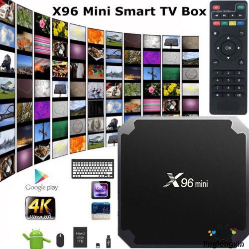 Thiết bị chuyển đổi TV thường thành smart TV gli-x96mini 4K android7.1.2 Smart TV Box CPU 4 nhân 2GB + 16GB