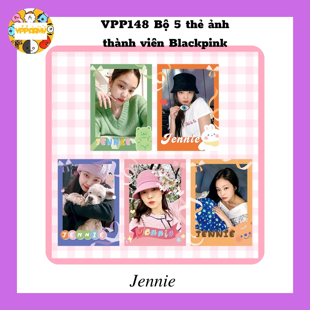 VPP148  Bộ 5 thẻ hình thành viên nhóm nhạc Blackpink