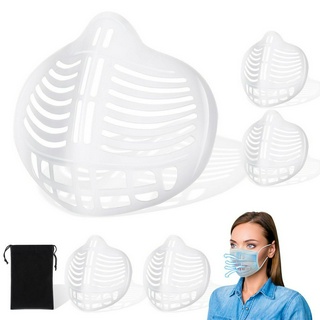 【Khuyến mại tại chỗ】Hộp đựng mặt nạ 5 miếng dùng một lần, miếng lót hỗ trợ bên trong, miệng và mũi chống dính, tạo tác hỗ trợ 3D, có thể rửa được, thoải mái và thoáng khí, son môi không dính (túi đựng miễn phí)