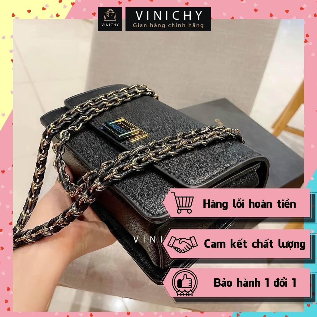 Túi xách nữ đeo chéo, túi đi chơi, đi học VINICHY, da cao cấp size 25cm HA082