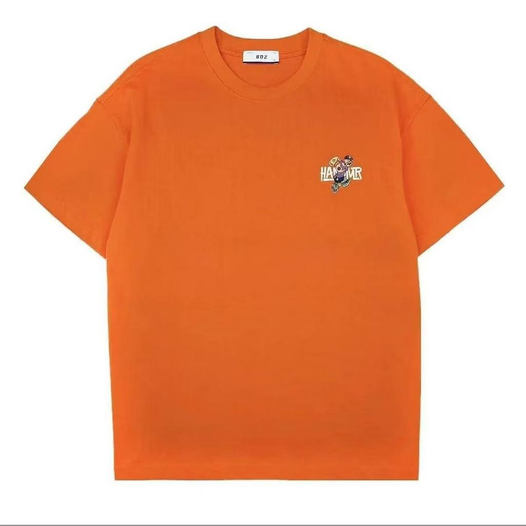 Áo Thun Cotton Ngắn Tay Cổ Tròn In Hoạt Hình 3 Màu Thời Trang Mùa Hè Trẻ Trung Dành Cho Nam M-5XL