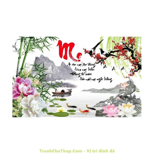 Tranh đính đá Mẹ kích thước nhỏ ✅80×52 cm -️ VS259