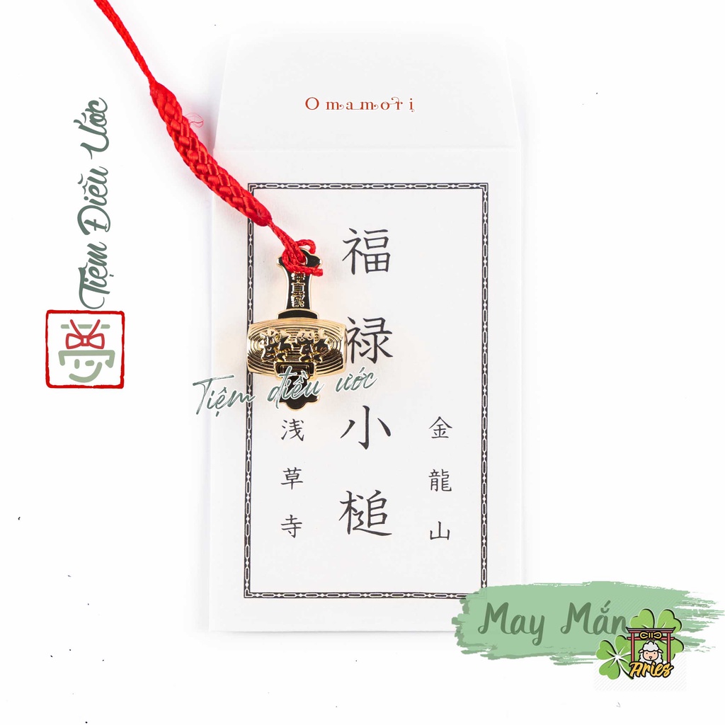 [Mã LIFEXANH03 giảm 10% đơn 500K] Omamori May Mắn - Cây búa nhỏ Thần Kỳ, Tokyo, Nhật Bản, hàng thật