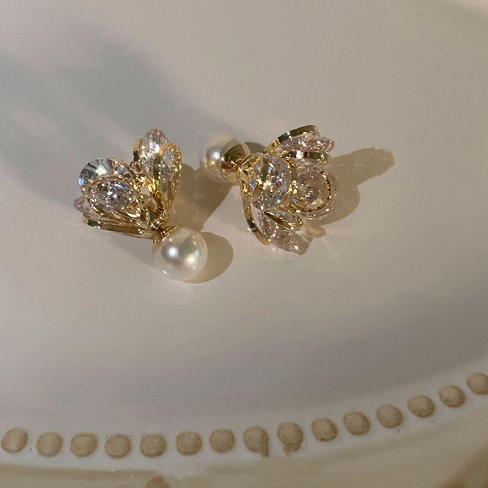 Khuyên Tai VANES1 Họa Tiết Hoa Vintage Thanh Lịch Cho Nữ