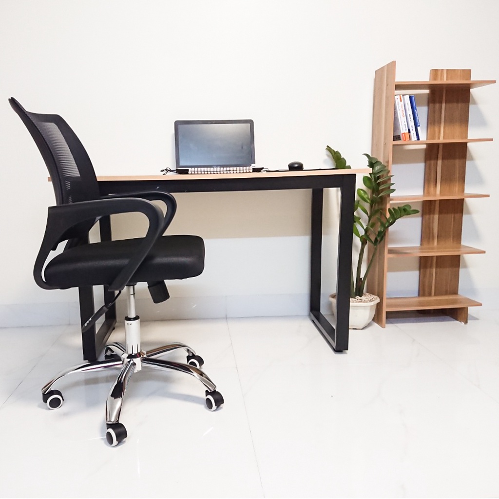 Combo ghế xoay loại 1 và bàn làm việc,bàn học tập U,K,Z,Bàn ghế văn phòng chân thép sơn tĩnh điện,lắp ráp dễ