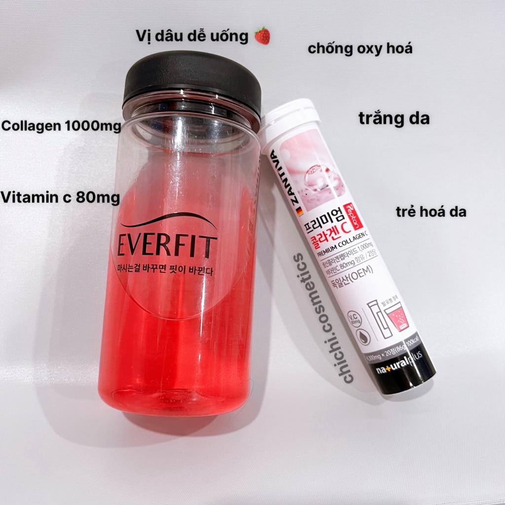 Viên sủi collagen Zantiva Premium Collagen C ống 20 viên