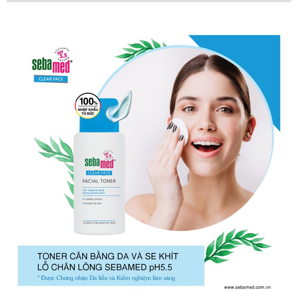 TONER CÂN BẰNG DA VÀ SE KHÍT LỖ CHÂN LÔNG SEBAMED pH5.5 - ĐỨC - 150ML