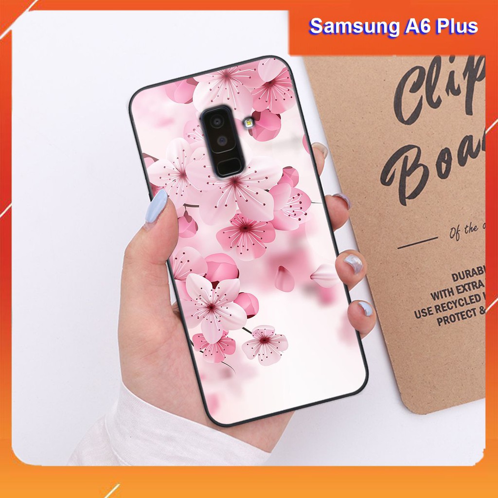 Ốp lưng Samsung A6 PLUS hình hình hoa, thiên nga, đẹp thời trang - CAO CẤP - SANG TRỌNG
