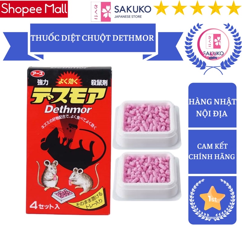 Thuốc Diệt Chuột Dethmor Nhật Bản 4 Set - SAKUKO