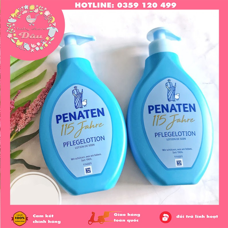 Sữa tắm gội Penaten xanh, Sữa tắm dưỡng da cho bé chiết xuất tinh dầu tràm - chai 400ML