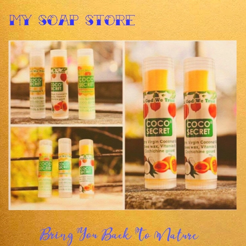 SON DẦU DỪA COCO SECRET đủ loại: dầu dừa, bạc hà, cam, gấc