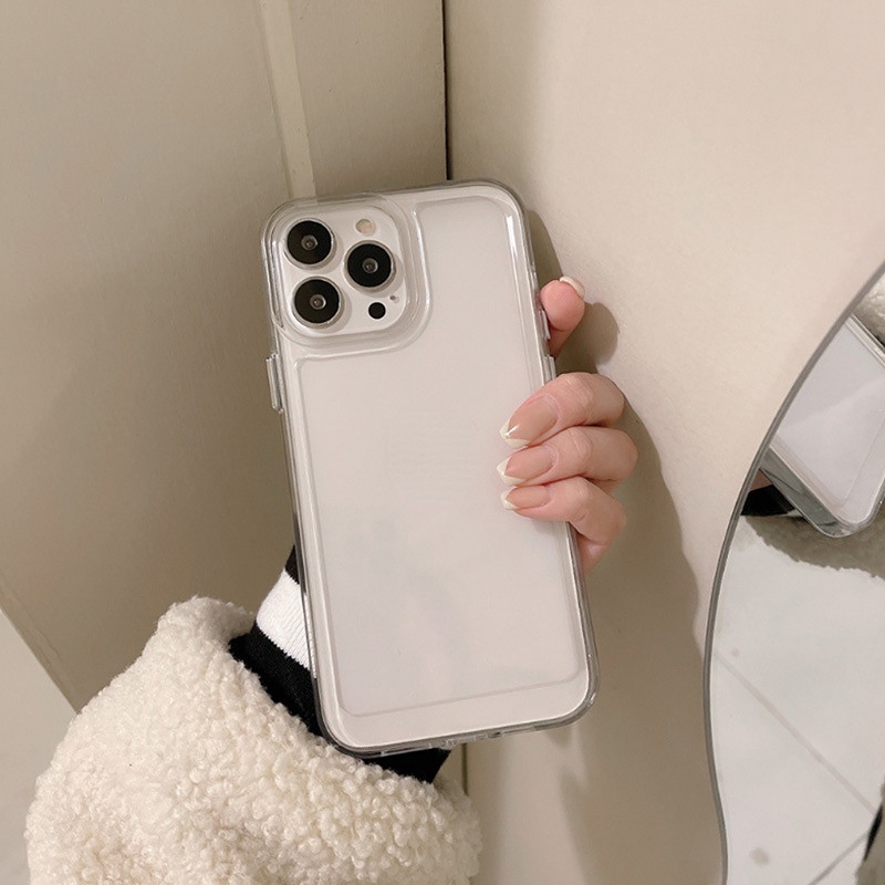 Ốp Điện Thoại Acrylic Trong Suốt Màu Đen Họa Tiết Vũ Trụ Cho Iphone 6 6S 7 + 8 Plus SE2020 X XS XR 11 12 13 Pro Max