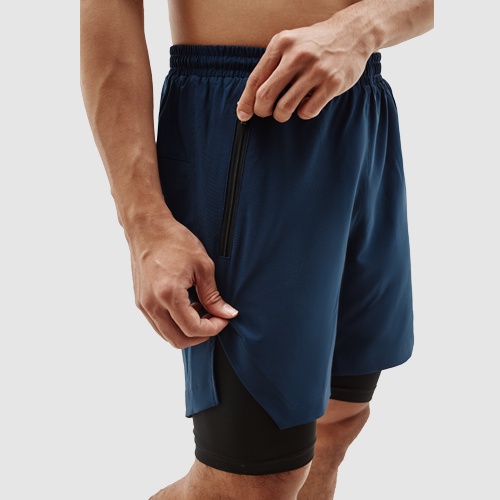 Quần tập gym nam 2 lớp boxers SHAMDI short đùi legging, thoải mái vận động - 1084