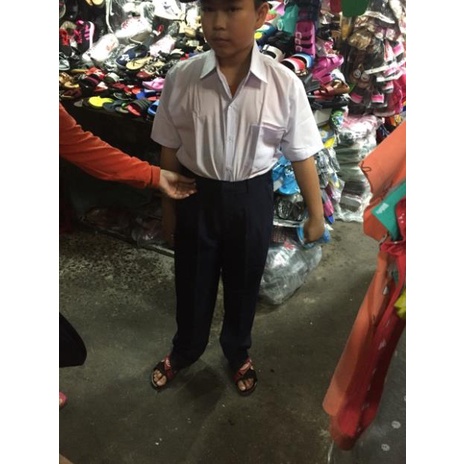 Free ship  Quần tây học sinh lưng thun