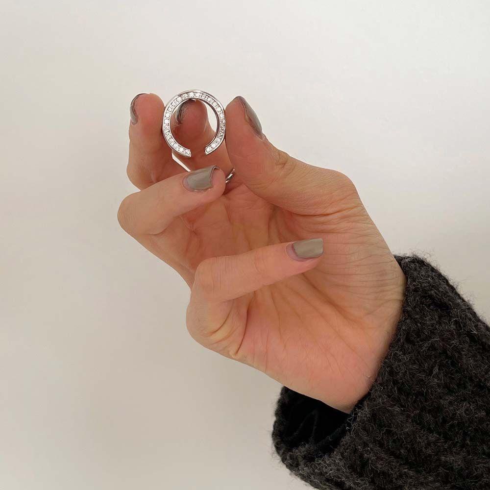 Nhẫn Thiết Kế Không Đồng Đều Sáng Tạo Cá Tính Cho Nữ|Nhẫn Hở Họa Tiết Hình Học Có Thể Điều Chỉnh Kích Cỡ