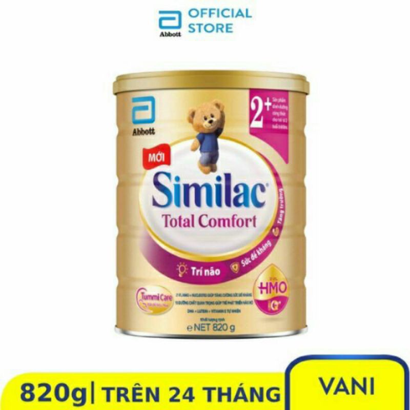 (Mẫu mới) Sữa bột Similac Total Comfort 1, số 2 (HMO) 820g