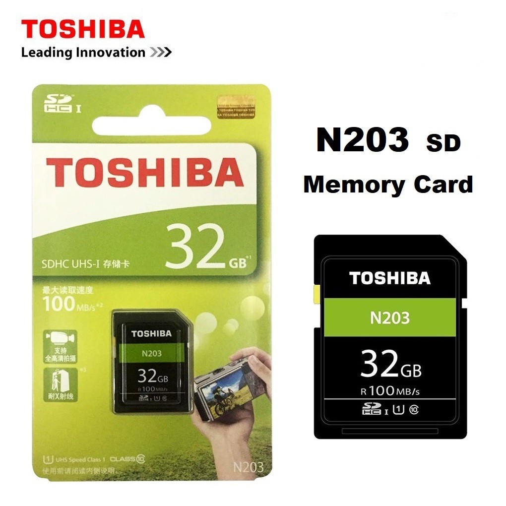 Thẻ Nhớ TOSHIBA 32GB SDHC UHS-I CLASS 10 (100MB / S) (Hnn203N0320A4) Và Quà Tặng