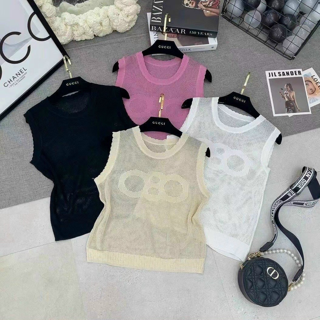 Áo Sát Nách Lưới Nữ Cổ Tròn - Số 8 Ngang Ngực - Thời Trang Trẻ Trung