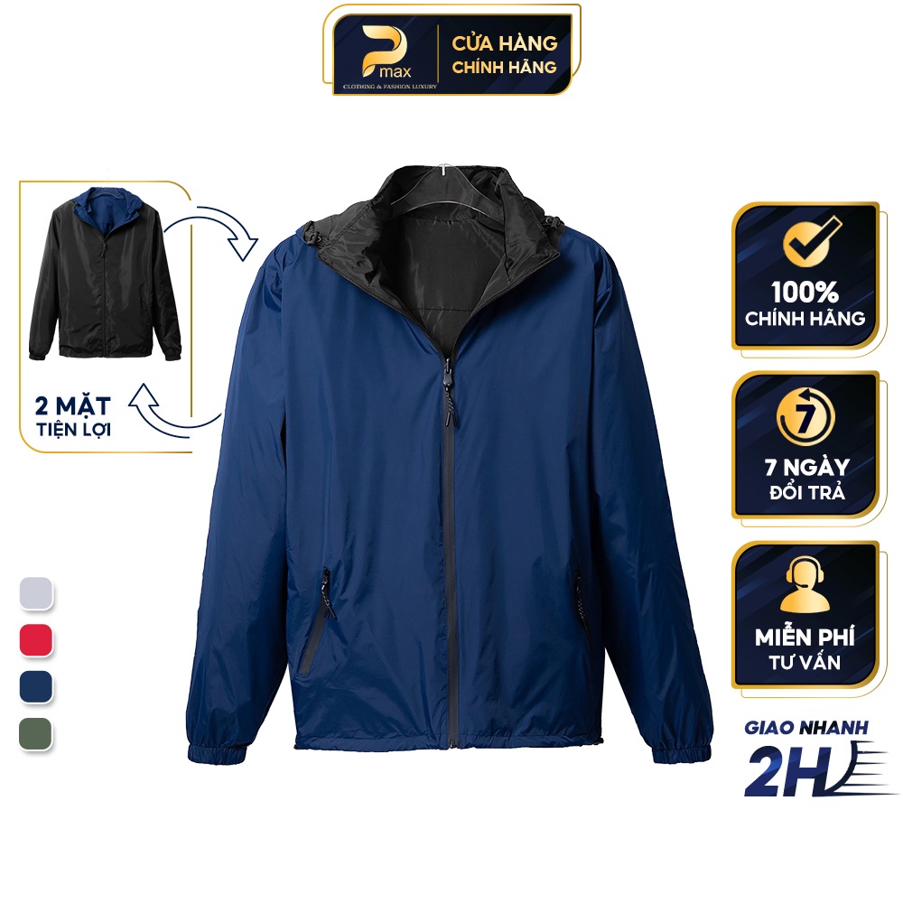 Áo gió chống nắng 2 lớp nam nữ PMAX chống nước, tia UV, bụi mịn kiểu dáng unisex trẻ trung ⚡