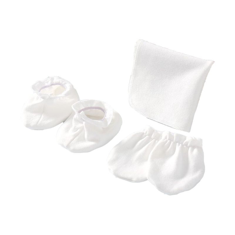 Set khăn cotton mềm có đồ bọc chân dành cho bé