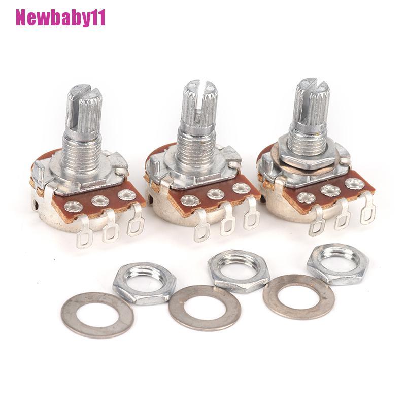 Bộ 3 Chiết Áp Âm Thanh / Nút Chỉnh Tông Đàn Guitar A250k Chuyên Dụng Tiện Lợi