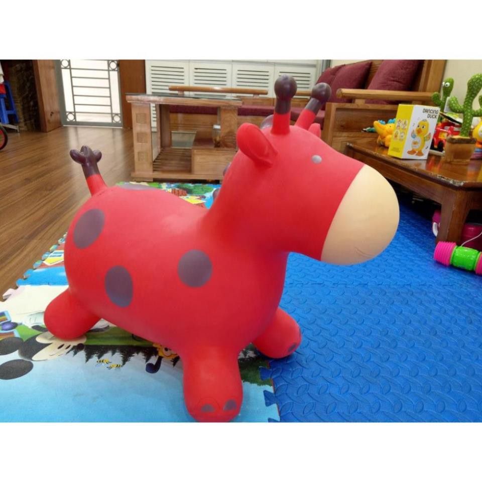 Thú nhún bơm hơi / đồ chơi thú nhún  không mùi cao su bé thỏa sức nhún nhảy bé thích mê