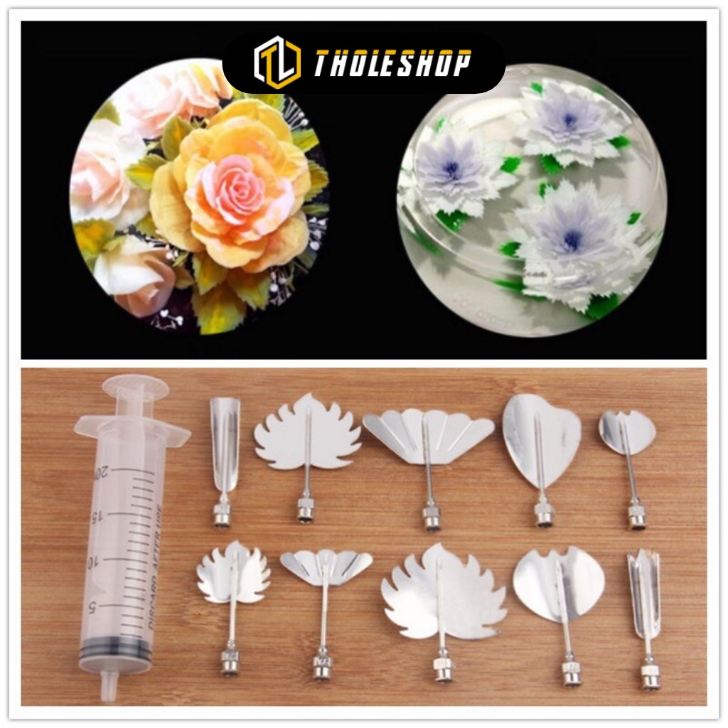 Bộ Dụng Cụ Làm Thạch Rau Câu - Bộ Tạo Hình Thạch 10 Món Thép Không Gỉ 5310