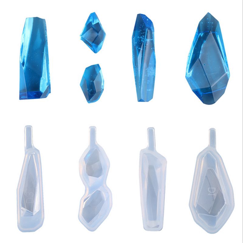 Set 4 Khuôn Silicon Làm Mặt Dây Chuyền Thủ Công
