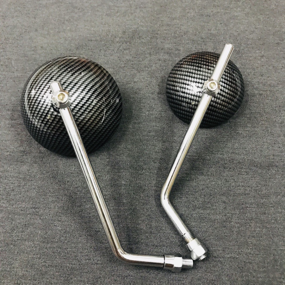 Gương xe máy, kính chiếu hậu xe máy mẫu CAFE RACER, KÍNH TRÒN , CHÂN KÍNH 10LY RĂNG THUẬN
